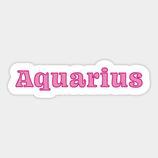 Aquarius - pink Sticker